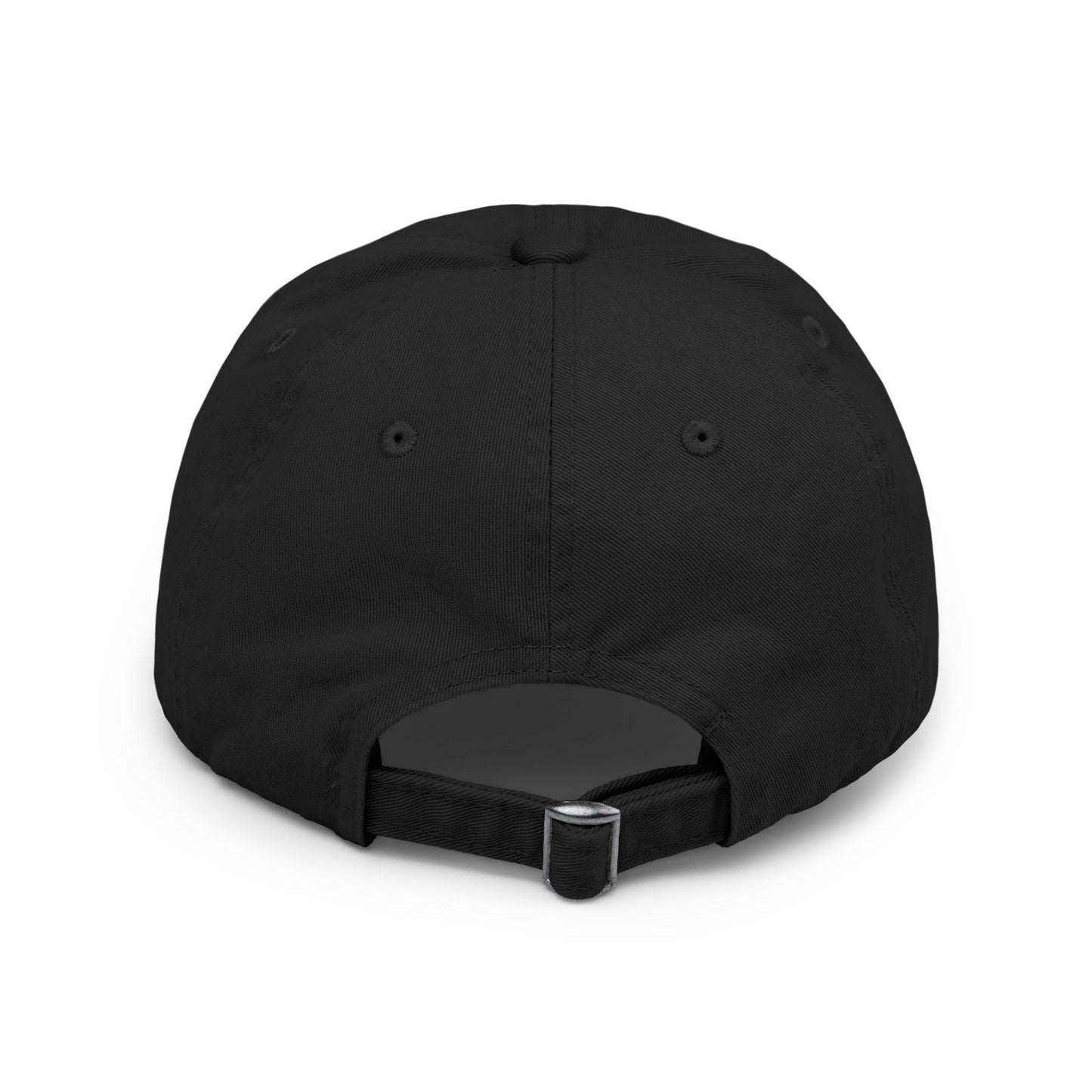 Black Distressed Golf Cap, Back View