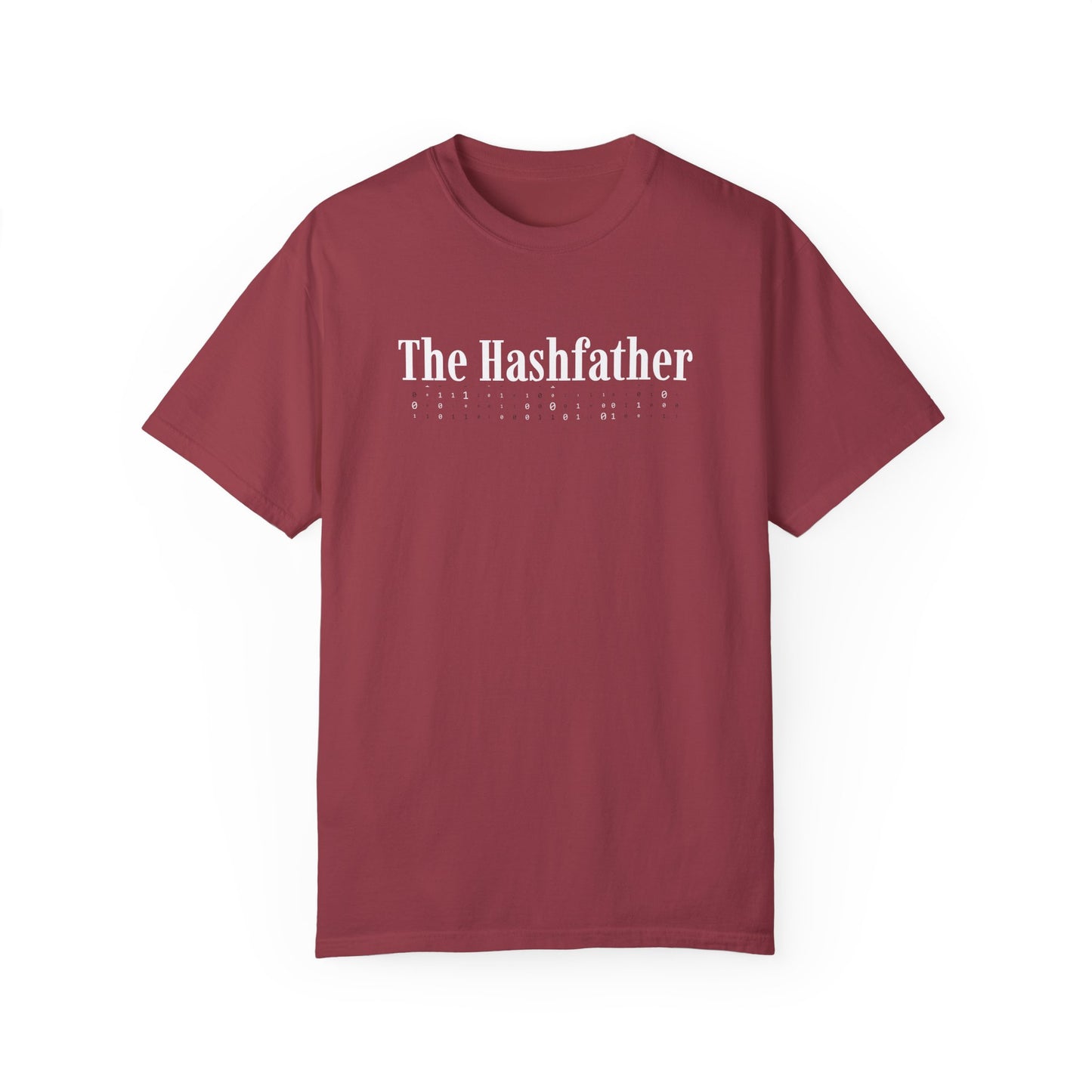 Chili Red HashFather Funny IT Tee – Cybersecurity humor for sysadmins, infosec pros, and IT geeks who love cryptography