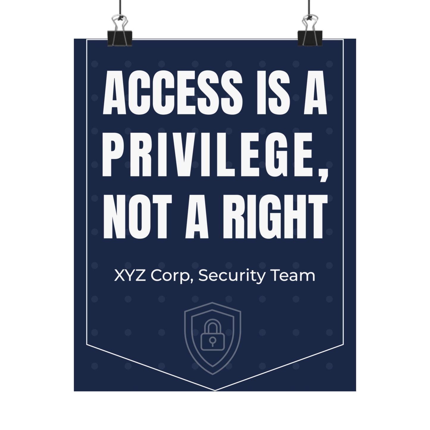 12x16 Cybersecurity Poster - Access is a Privilege - IT Office Art"