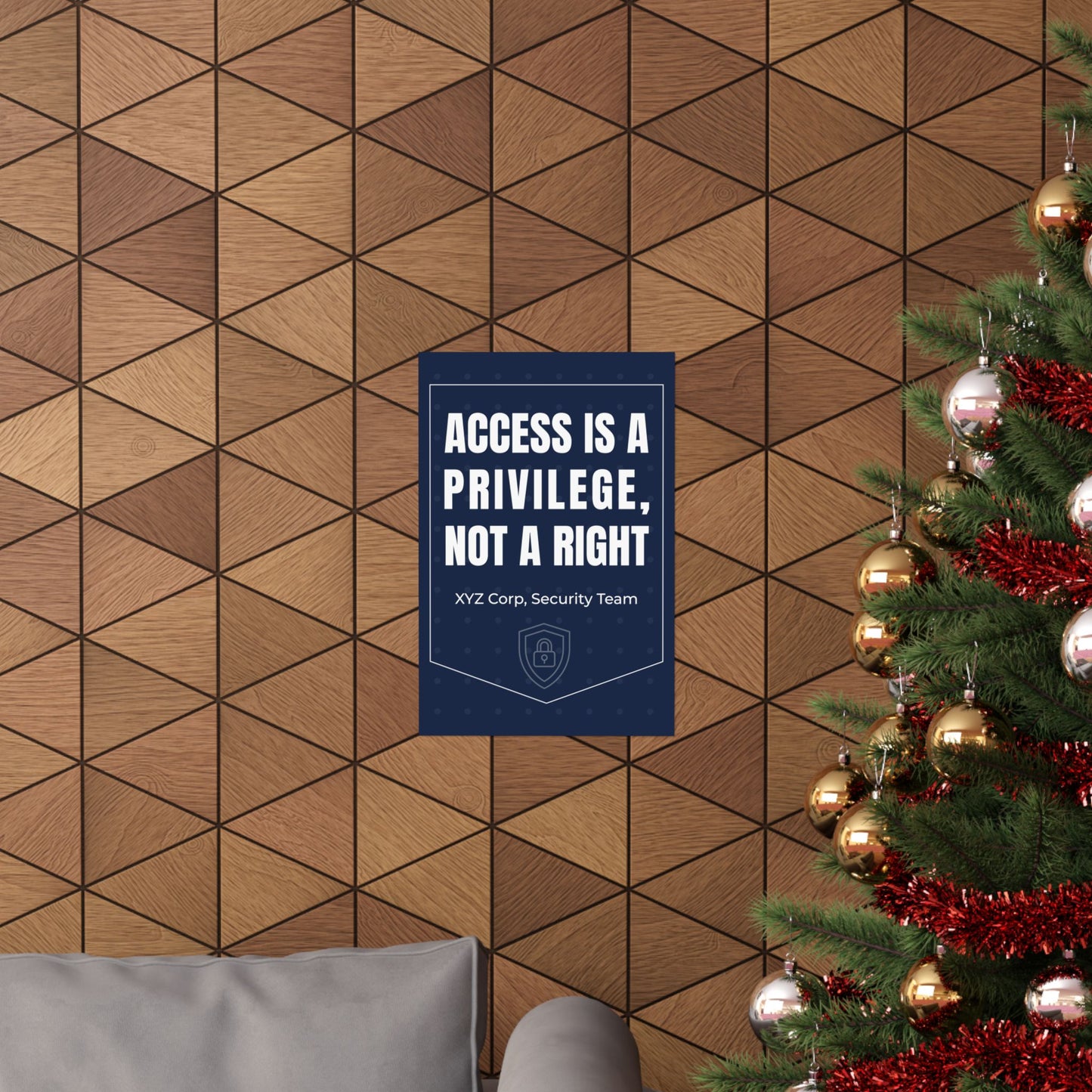 12x18 Cybersecurity Awareness Print - Access is a Privilege - Tech Office Decor