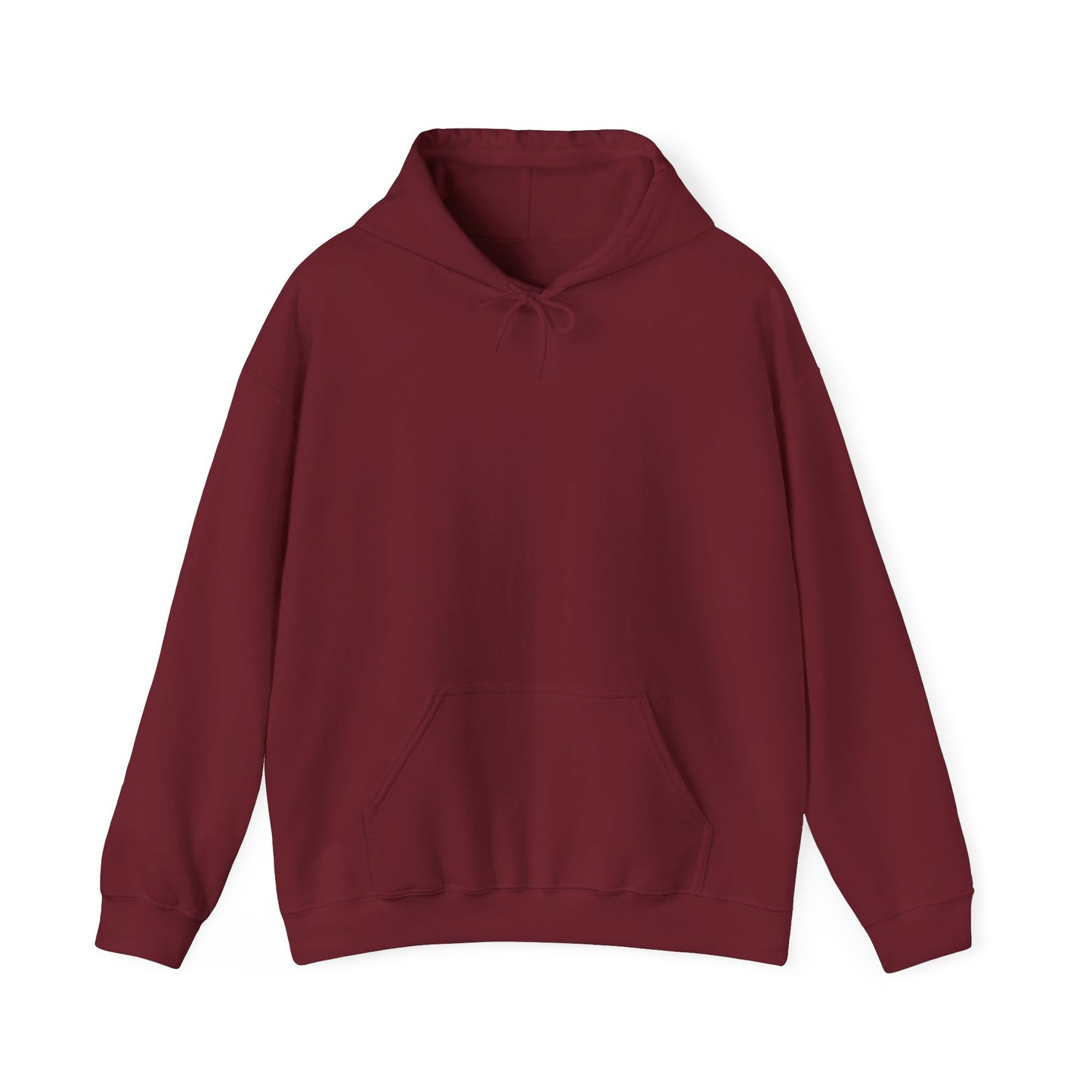 Garnet red cybersecurity hoodie front view, stylish tech apparel for professionals and ethical hackers.