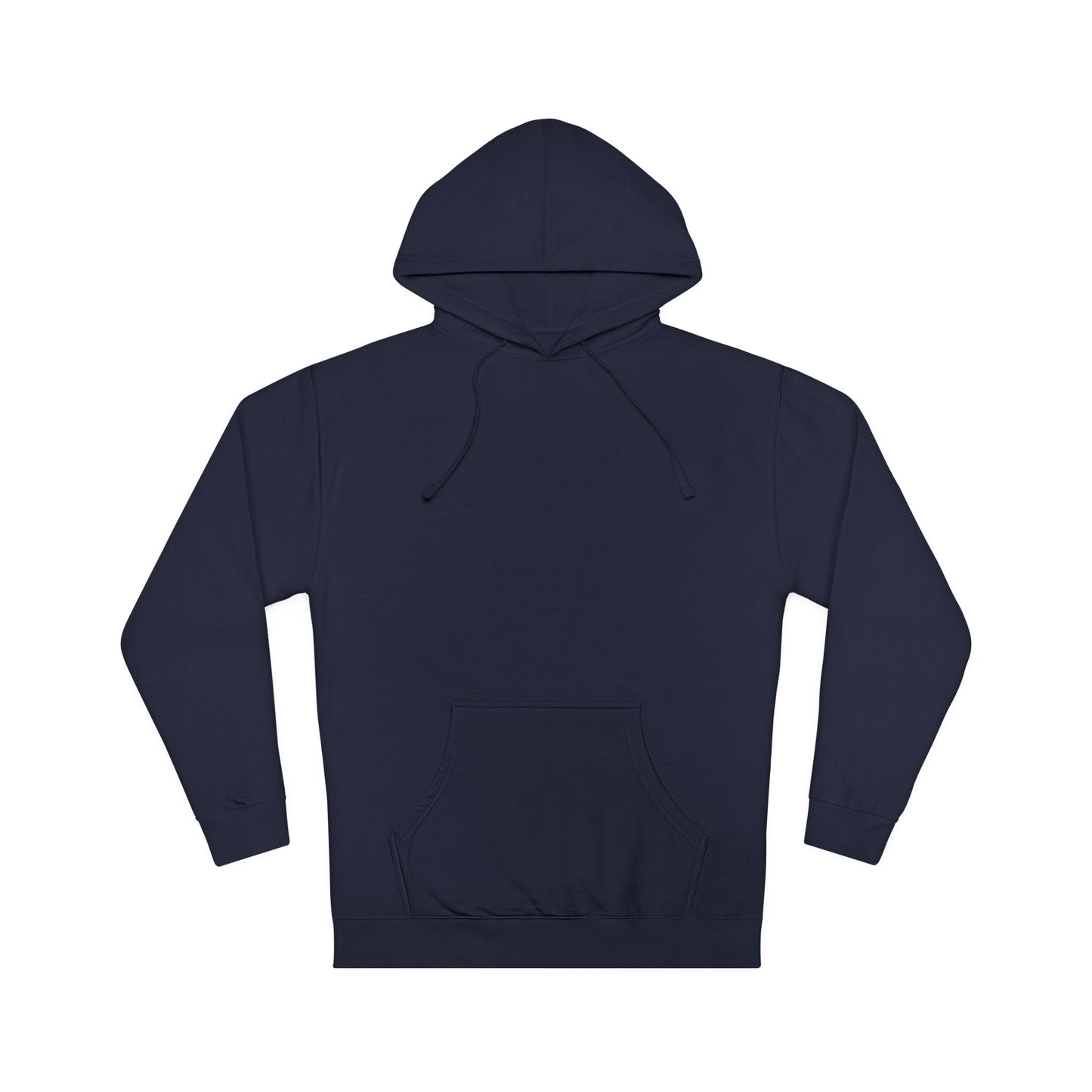 Navy blue hoodie on a white background