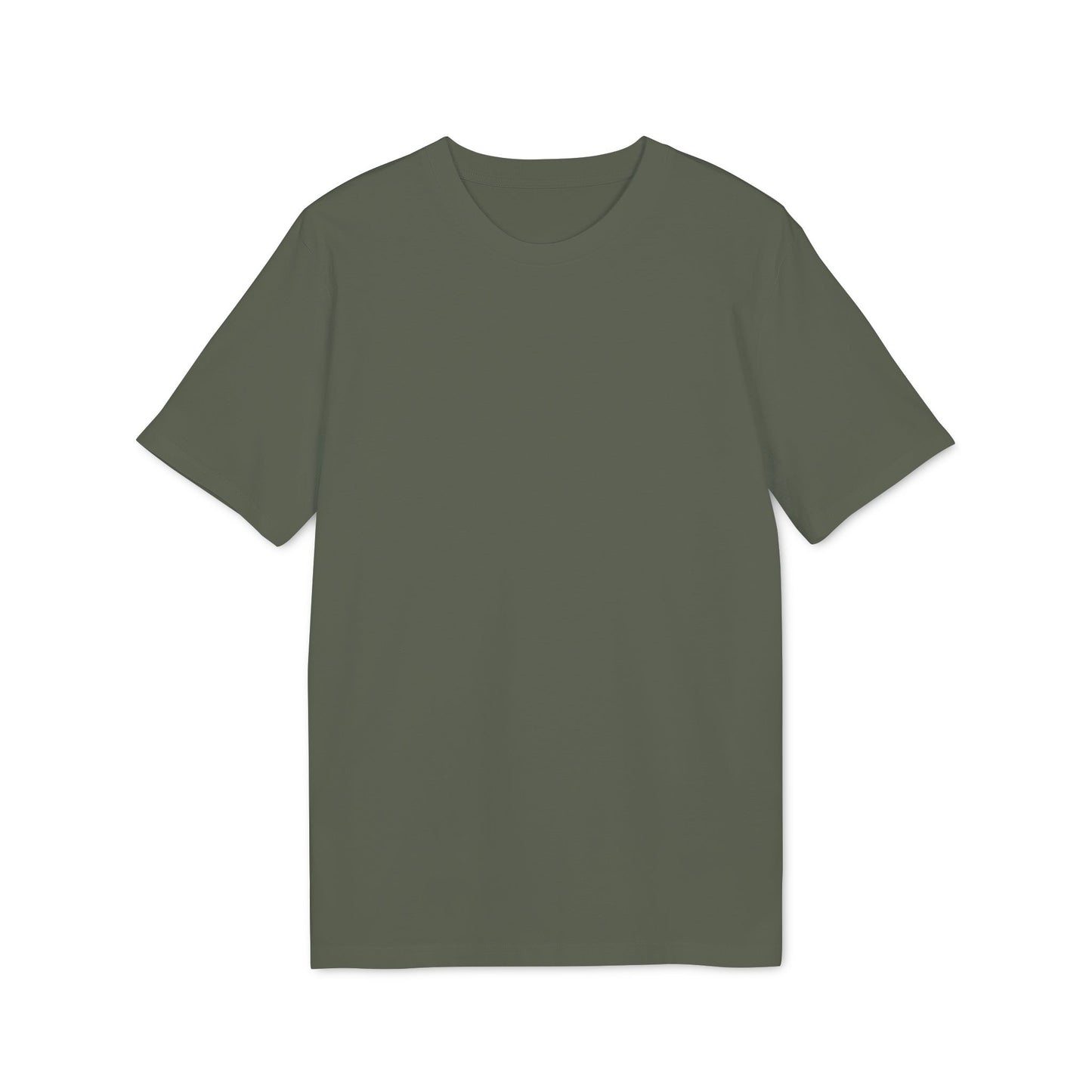 Plain green t-shirt on a white background