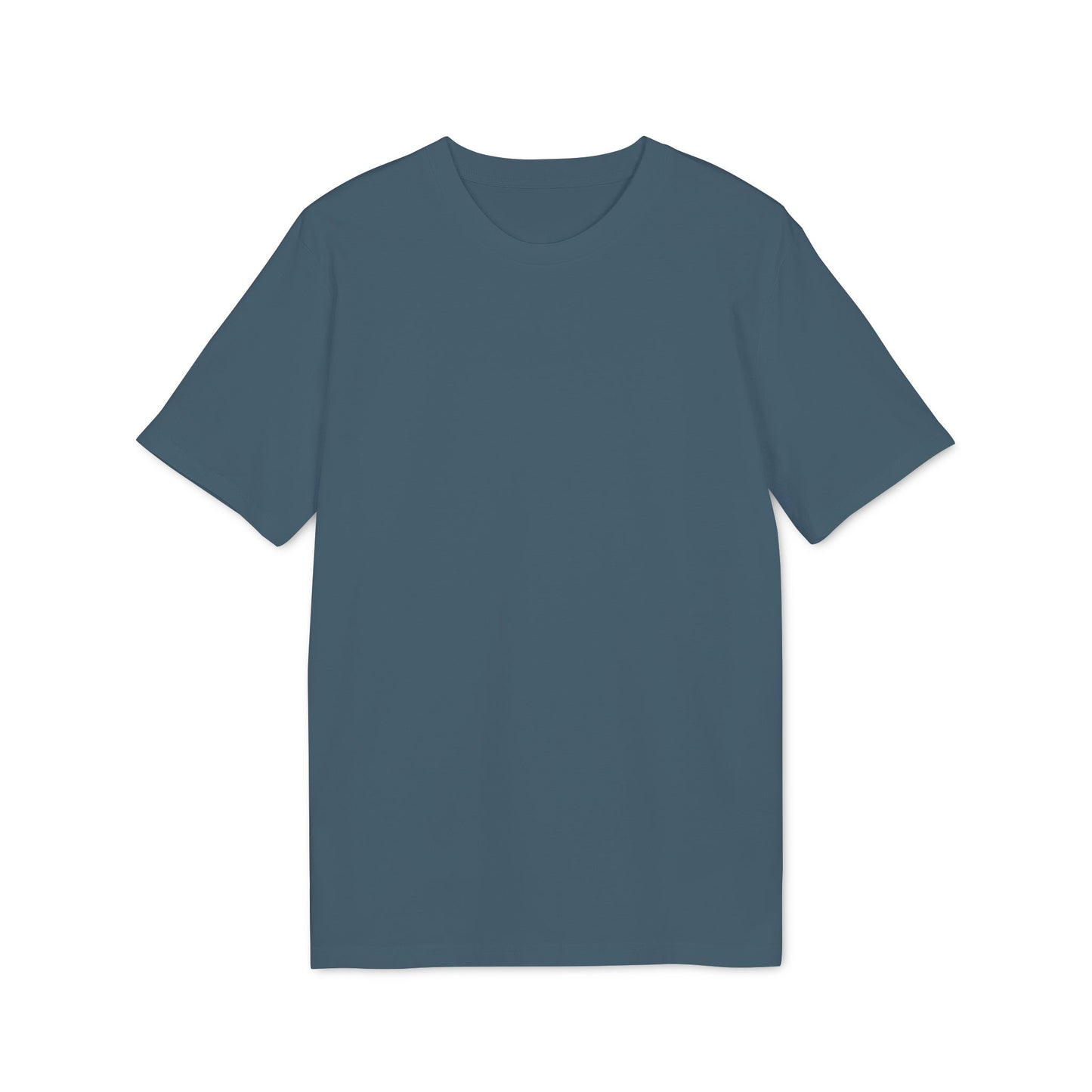 Plain blue t-shirt on a white background