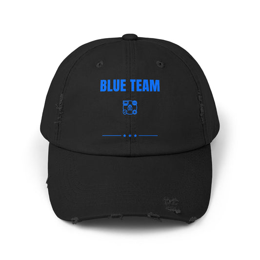 Black Blue Team cap – A distressed security hat for IT professionals, SOC analysts, and cyber defense teams