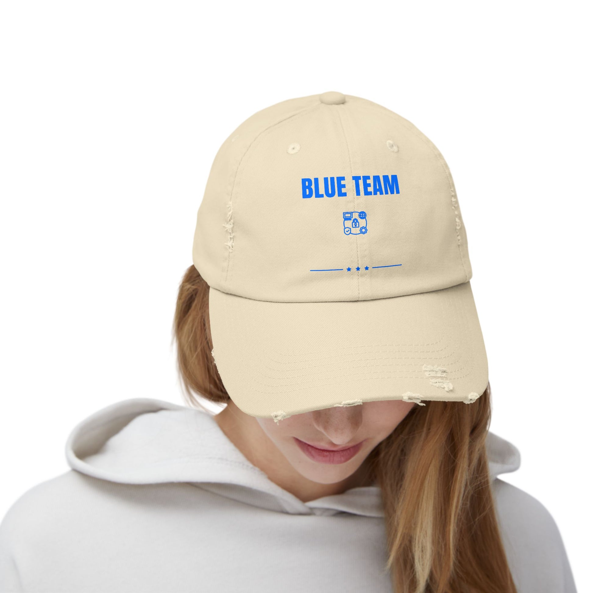 Stone distressed cybersecurity cap – A must-have for IT security professionals, ethical hackers, and Blue Team defenders