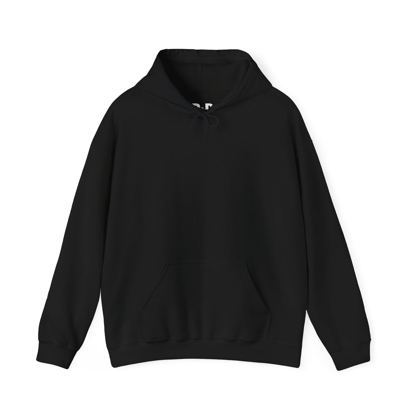 Front view of Black hoodie. Ideal for tech geeks and cybersecurity pros. Heavy blend.