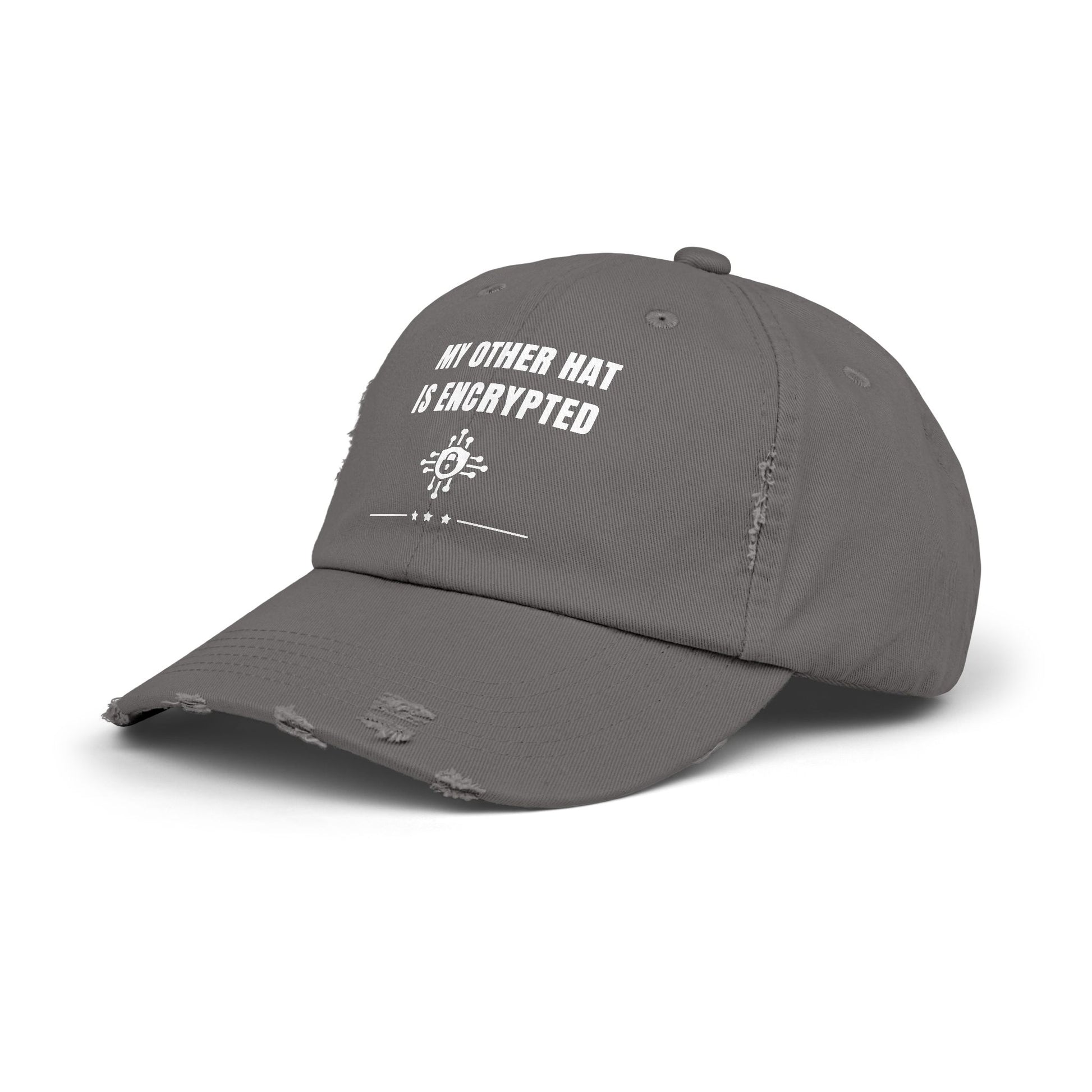 Side view of nickel cybersecurity hat – A vintage-style tech cap for IT specialists, coders, and network security experts