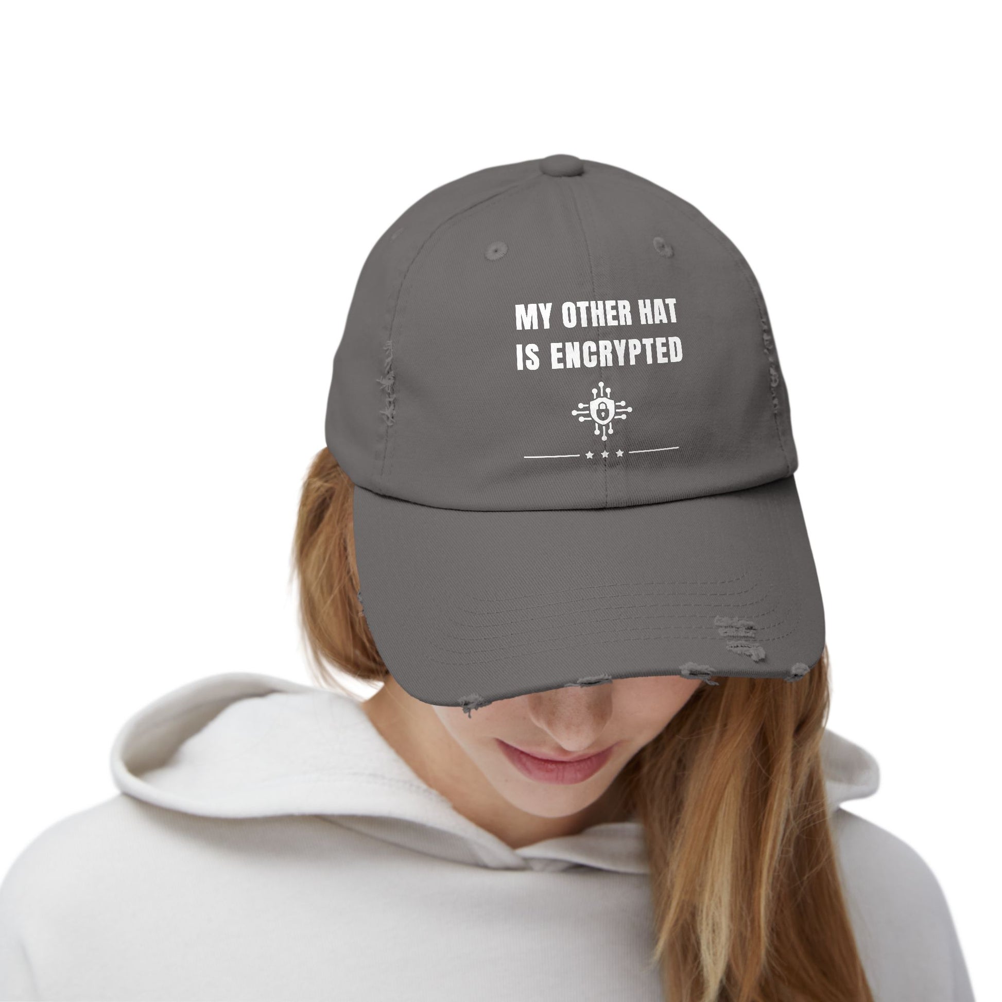 Nickel distressed cybersecurity hat – A stylish gift for tech lovers, penetration testers, and IT security teams