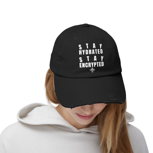 Black cybersecurity hat - Stay Hydrated, Stay Encrypted design