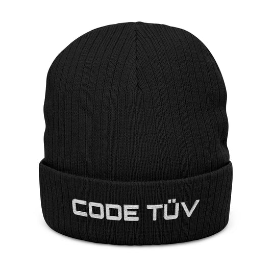 Code-TÜV Embroidered  Beanie | German Seal of Quality Hat for Developers