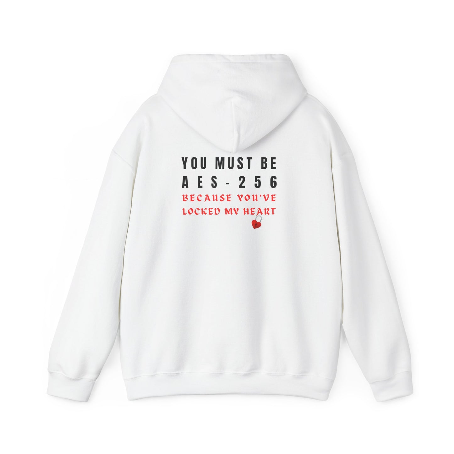 White hacker-style hoodie with cybersecurity slogan. Great gift for tech professionals