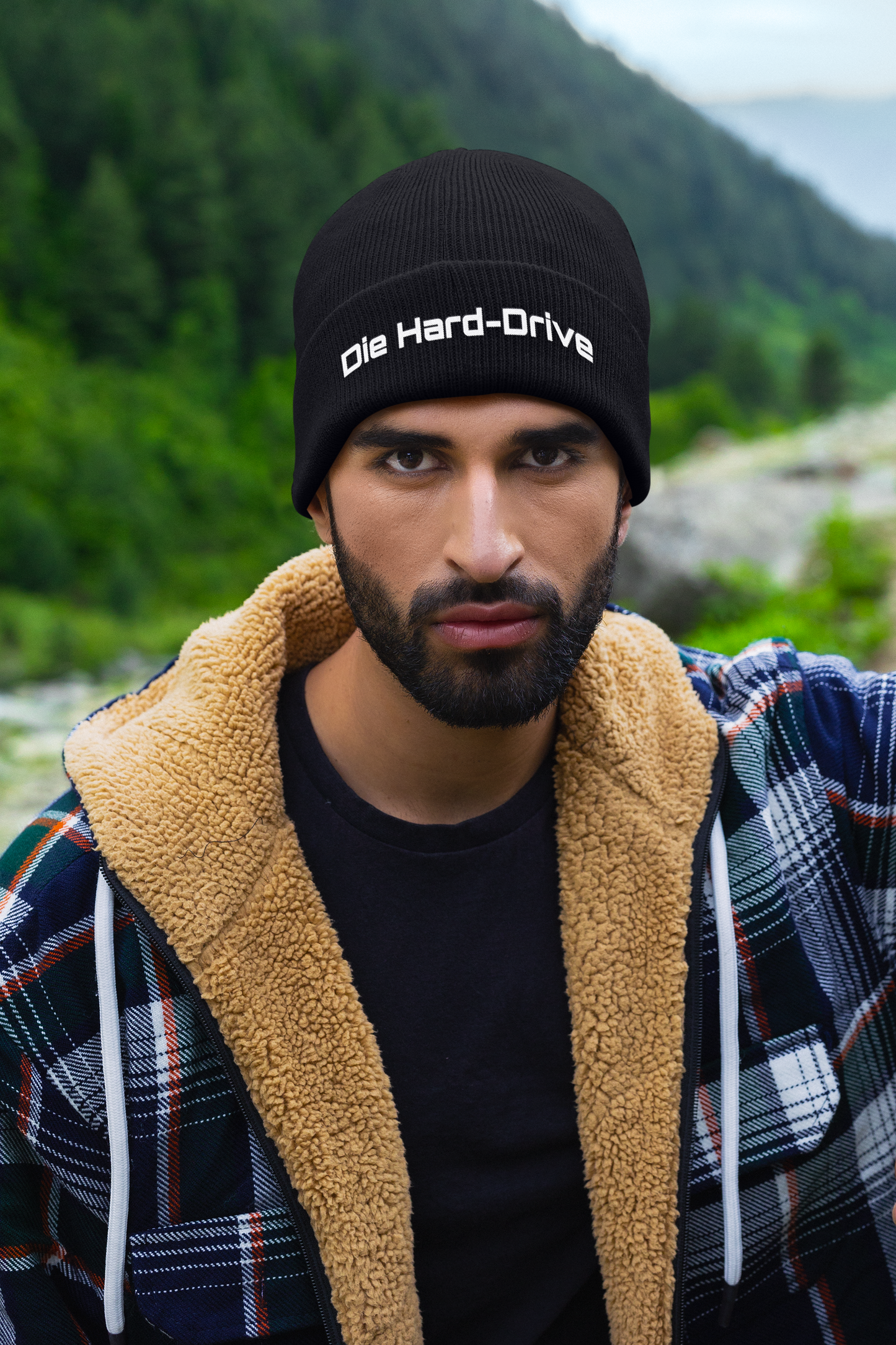DIE HARD-DRIVE Embroidered Beanie | Funny Movie Pun Hat for IT & Sysadmins
