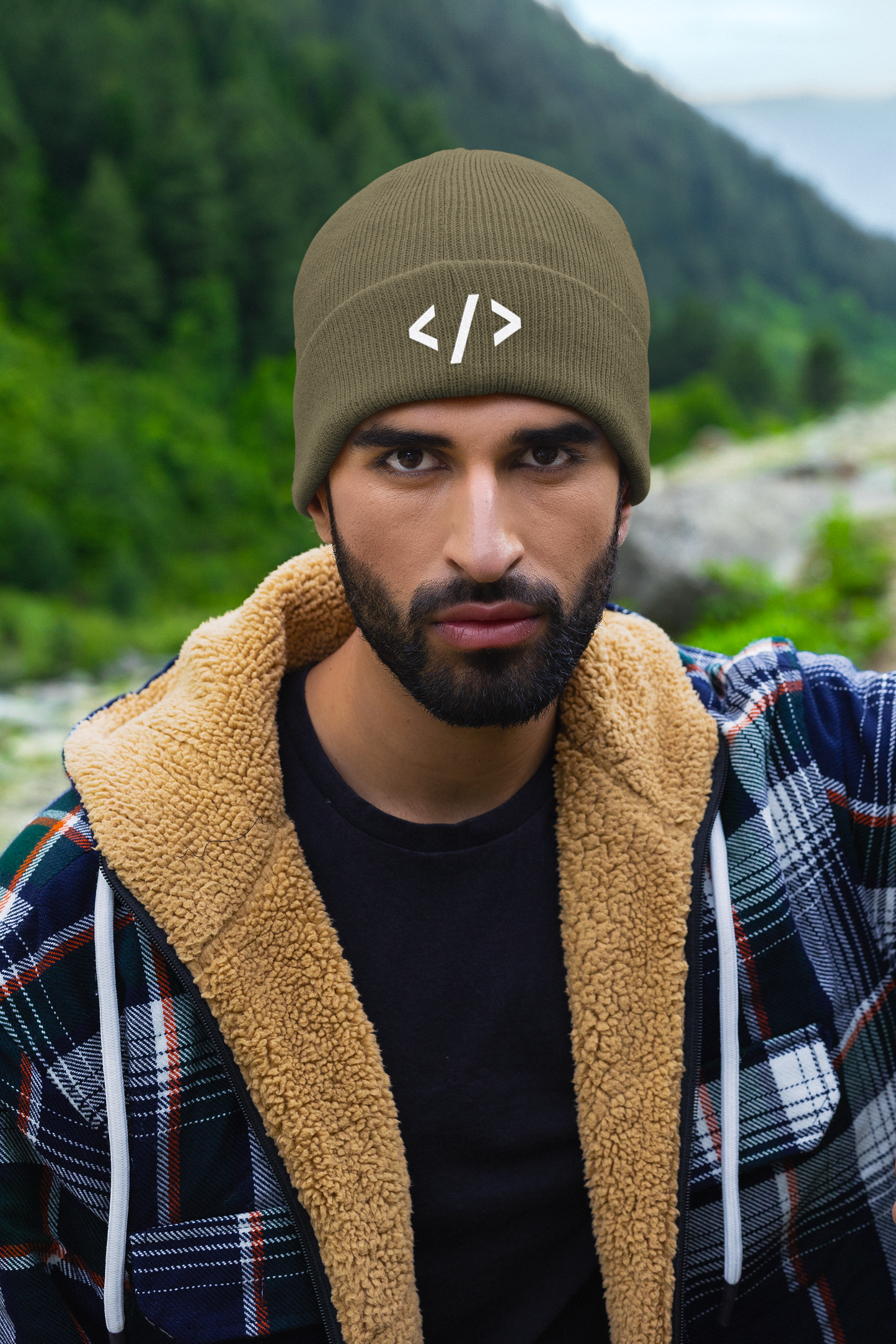 Code Beanie | Embroidered Hat for Developers & Coders