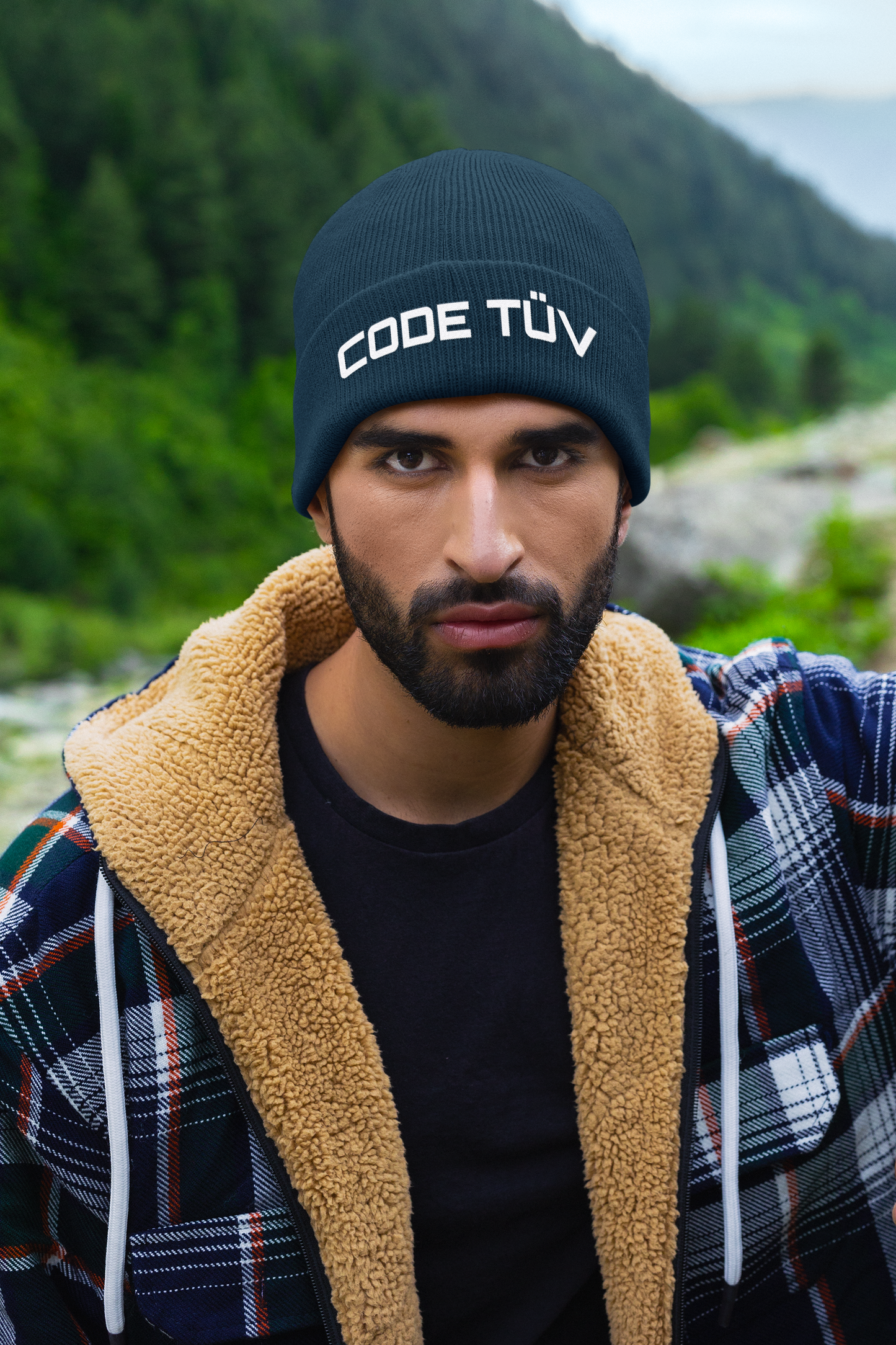 Code-TÜV Embroidered  Beanie | German Seal of Quality Hat for Developers